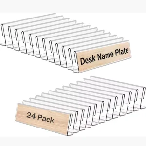 Custom Acrylic L Shaped Name Plate Holder Desk Name Badge Stand and Supermarket Product Display Sign