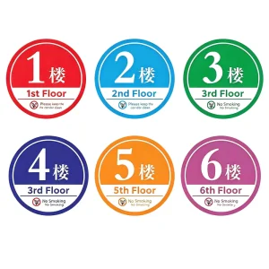 Custom Acrylic Waterproof Shatterproof Building Number Sign Indoor Directional Guide Sign