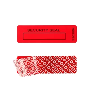 Custom Adhesive Cake Sticker Warranty Void Security Label Sheet with Serial Barcode Made From PET and PP Material