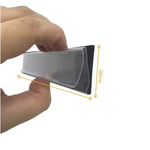 Custom Adhesive N Type Shelf Label Holder Clear PVC Price Tag Strip for Retail Display