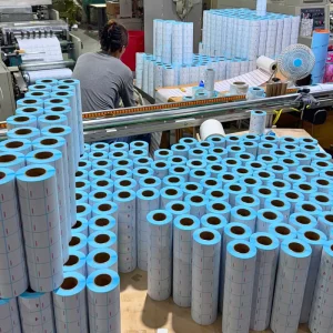 Custom Adhesive Thermal Roll Label Stickers 40*30mm Waterproof 100% Wood Pulp Supermarket Packaging Barcode