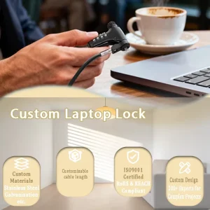 Custom Anti Theft Laptop Lock High Strength Steel Security Cable Password Lock Universal Fit Laptop Tablet Device Safety