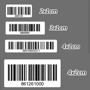 Custom Barcode Printer Printing Self Destructive Security Barcode Labels Plain White Destructible Vinyl Barcode Sticker