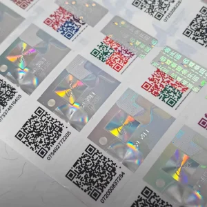Custom Barcode Security Label Sticker QR Code 3D Holographic Stick Label Hologram Sticker
