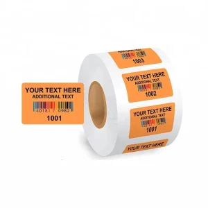 Custom Barcode Sticker Colored Bar Code Labels Printing Customized Full Colorful Sequential Number Sticker Roll