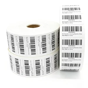 Custom Barcode Sticker Logo Self Adhesive Label Waterproof Vinyl Anti Counterfeit Variable Barcode QR Code Packaging Printing