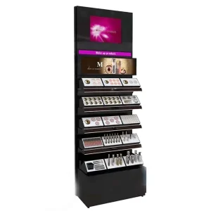 Custom Beauty Salon Retail Shop Display Rack Stand for Essential Oil Perfume Nail Polish Bottle Lipstick Lip Gloss Makeup