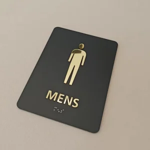 Custom Braille Restroom Sign ADA Number Sign Toilet Room Plate For Hotel