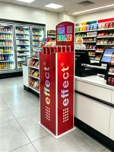 Custom Brand Metal Can Bin Display Organizer for Retail Beverage Soda Merchandising