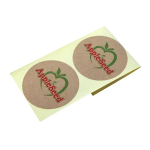 Custom Brown Kraft Paper Sticker Labels for Packaging Tamper Notary Seal Stickers