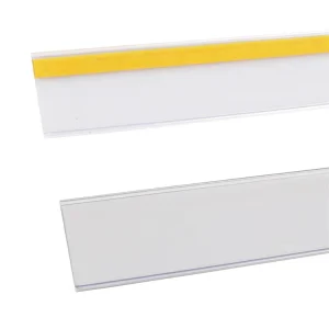 Custom Clear Display Plastic PVC Acrylic Shelf Talker Price Channel Tag Data Strip Ticket Label Holder for Metal Shelves