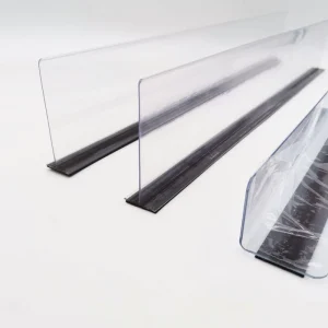 Custom Clear Plastic PVC T Shape Shelf Divider Magnetic Supermarket Retail Warehousing Supply Management