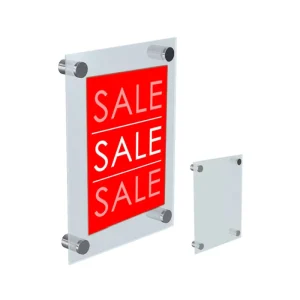 Custom Clear Wall Mount Acrylic Sign Holder