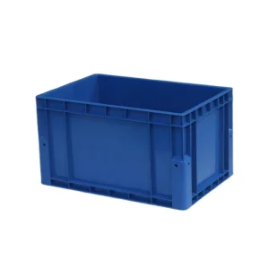 Custom Color Logo Injection PP Crate Auto Industrial Stackable EU EURO Logistics Boxes Solid Box Container Lid Office