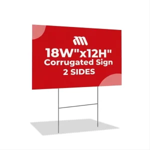 Custom Correx UV Printing Coroplast 18×24 Double Sides Yard Sign Blank Corrugated Plastic Metal H Stakes PP Hollow Lawn Sign