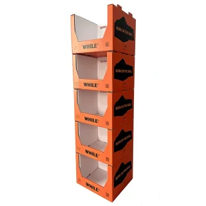 Custom Design Corrugated Cardboard White Kraft Stackable Bin Boxes Warehouse Storage Bins Box