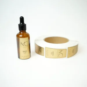 Custom Design Different Styles Perfume Glass Bottle Sticker BOPP Matte Finish Labels for Dropper Essential Oil Bottles