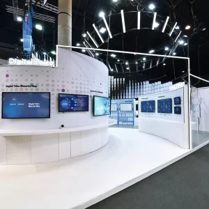 Custom Design Exhibition Stand Self Setup Module Panel System Booth for Exhibition Booth Trade Show Display Wooden Booth