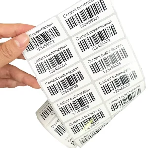 Custom Direct Thermal Barcode Labels Waterproof Self Adhesive Barcode Sticker Label