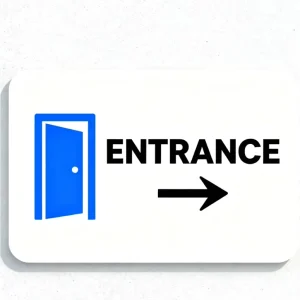 Custom Directional Signs for Warehouse with Large Bold Letters and Durable Aluminum Composite Material