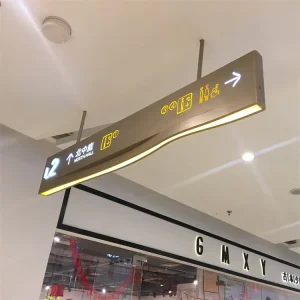 Custom Durable Navigation Sign for Shopping Center Floor Guidance Waterproof Coating Strong Adhesive Backing Aluminum