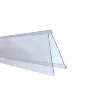 Custom Eco Friendly Food Grade Transparent Shelf Data Strips PVC Price Tag Holder Easy Installation for Supermarket