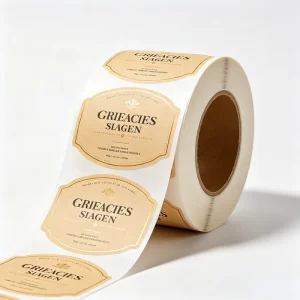 Custom Eco Friendly Oil Proof Vinyl Gold Foil Label Roll Self Adhesive Waterproof Matte Labels for Cosmetic Blush Packaging