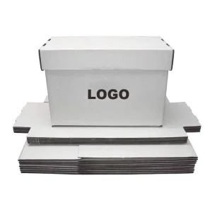 Custom Eco-Friendly Recyclable Logo Label for White Black Brown Cardboard Comic Book Storage Bins Boxes Four-Color Printing