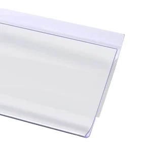 Custom Economy Snap-In Angled Info Strip Plastic PVC Sign Holder Strip White Gondola Shelf with Price Tag Channel