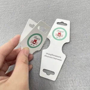 Custom Folded Necklace Earring Paper Display Cards Folded Price Hang Tag Display for Boutique Bracelet Logo Tags