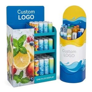 Custom Folding Cardboard Dump Bin Double layer Hot Stamping Cardboard Display Stand for Seasonal Promotions