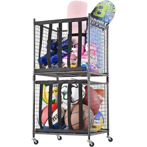 Custom Garage Sports Toy Soccer Bowling Balls Storage Rack Organizer Holder Basketball Football Equipment Metal Display Stand