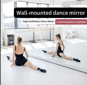 Custom HD Ultra Clear Glass Wall Mirrors for Dance Yoga Fitness Pilates and Studio Rehearsal Installation Included