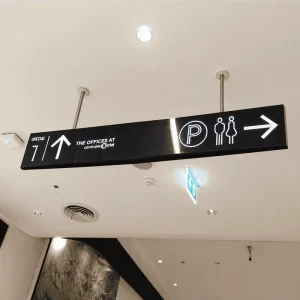Custom Hanging Directional Signs Indoor Wayfinding Signage System for Hotel Mall and Commercial Projects