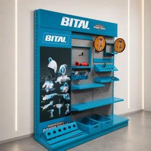 Custom Hardware Store Fixture for Tool Brands and Building Material Shops