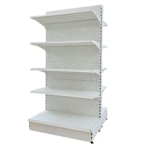 Custom Heavy Duty Iron Metal Retail Shelf Display Supermarket Gondola Shelving Rack Shelves for Retail Store Price