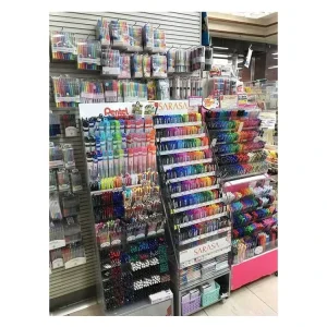 Custom High Capacity Pen Display Stand Stationery Retail Store Floor Pen Display Rack