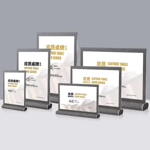 Custom High Quality Clear Hotel Restaurant T-Shape A5 Size Acrylic Custom Logo Sign Holder Easy Replace Photo Frame Display