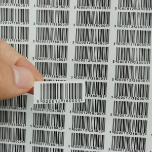 Custom High Quality Self Adhesive Barcode Price Barcode Sticker Label With Serial Number Printing