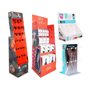 Custom Hook Cardboard Display Stand 2 Side Counter PDQ Bluetooth Speaker Corrugated Paper Promotional Shelf Modern Eco friendly