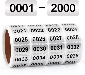 Custom Kiss Cut Numbered Decals Self Adhesive Vinyl Sequential Number Stickers for Mailbox Decoration & Gift Wrapping