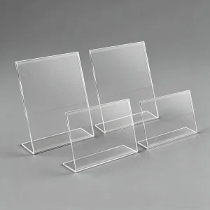 Custom L Shape Clear Acrylic Picture Display Frame A4 A5 A6 Acrylic Menu Sign Table Place Card Stand Sign Holder