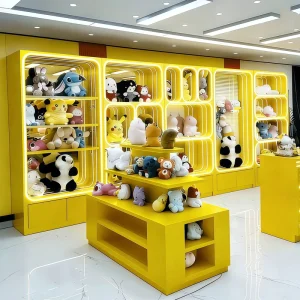 Custom LED Lighted Plush Toy Display Cabinet, Commercial Store Fixtures for Stuffed Animals
