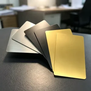 Custom Laser Engraved UV Printing Blanks Anodized Aluminum Stainless Steel Metal Business Card Standard