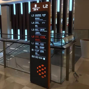 Custom Led Indoor Directional Pylon 3D Signage for Shopping Mall