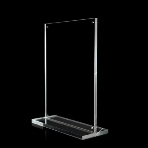 Custom Logo A3 A4 A5 Vertical Table Top Display Block Stand Price Menu Frame Acrylic Business Sign Holder with Magnets
