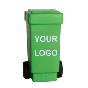 Custom Logo PU Foam Trash Can Recycling Garbage Bin Squishy Stress Relief Squeeze Toys For Kids And Adults