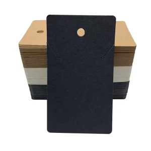 Custom Logo Printed Kraft Paper Jewelry Holder Card Necklace Earring Packing Cards High Visibility for Jewelry Tags Packaging