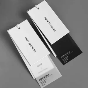 Custom Luxury Eco friendly Printing Product Garment Clothing hang Tags String Labels for Clothing Brand