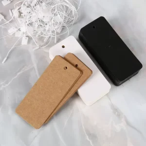Custom Luxury Fashion Cardboard Clothing Hang Tags Barcode Waterproof Environmentally Friendly for Garment Printed Brand Logo